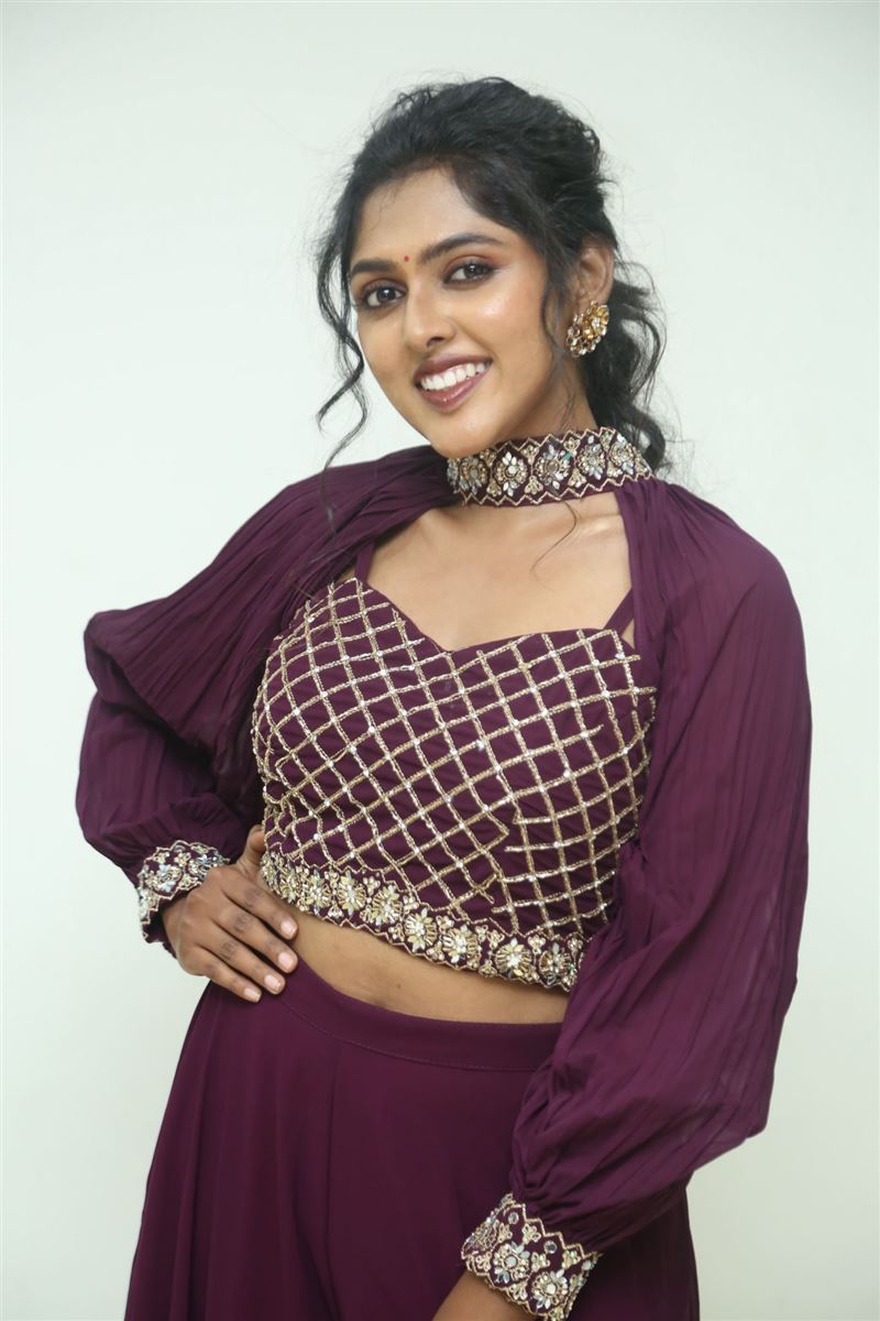 Telugu Actress Charishma Shreekar in Maroon Dress